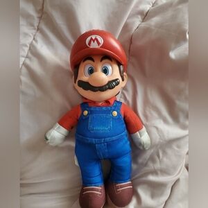 Nintendo The Super Mario Bros Movie Mario Poseable Plush Toy - Red and Blue
